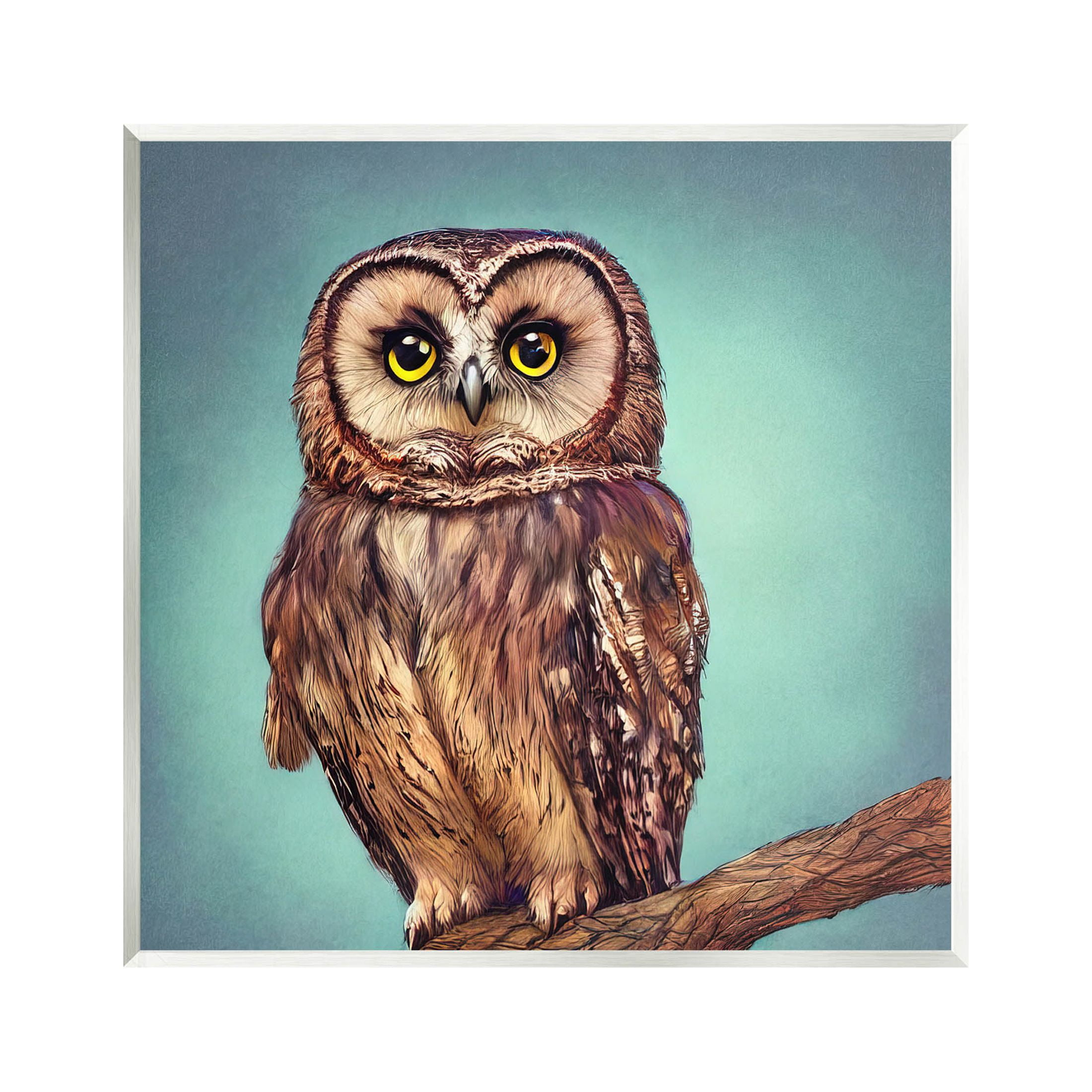Beautiful Owl Wildlife Portrait Animals & Insects Painting Unframed Art Print Wall Art