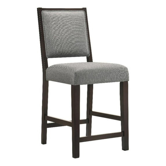 Coaster Upholstered Fabric Counter Height Stools in Gray
