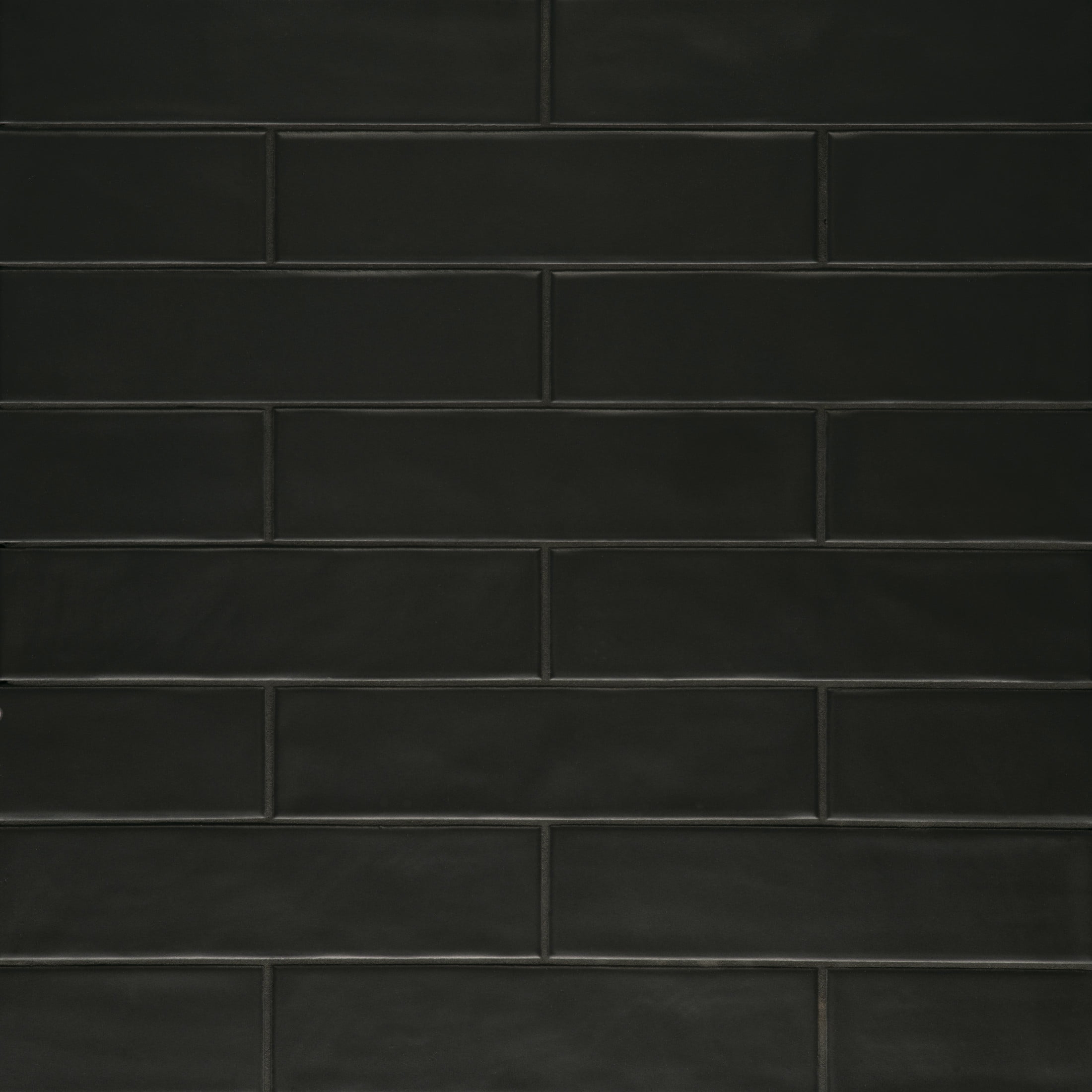 Bedrosians Clara Rectangle Matte Porcelain Tile 3 x 11, Noir (6.35 sq. ft./Case)