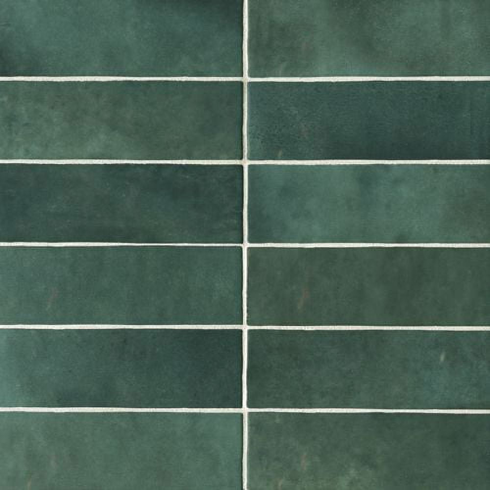 Bedrosians Cloe Rectangle Gloss Ceramic Tile 3 x 8, Green (10.64 sq. ft./Case)