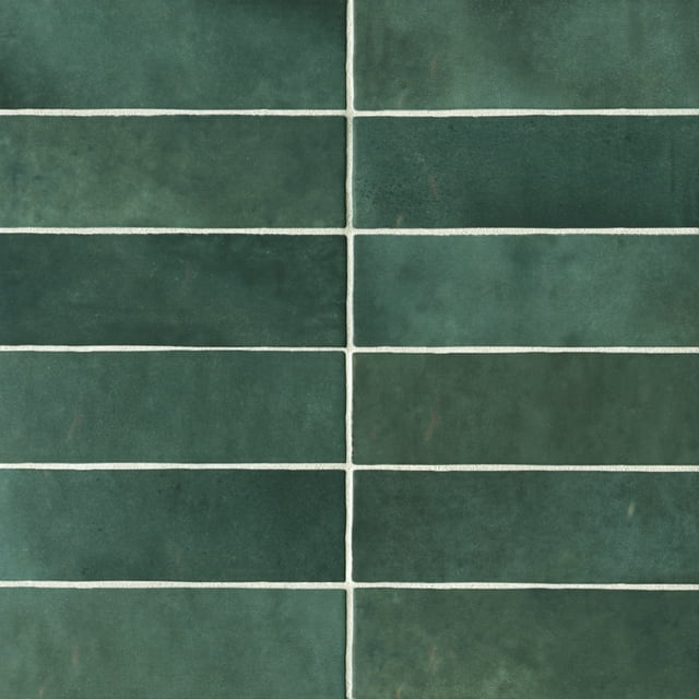 Bedrosians Cloe Azulejo Cerámico Brillante Rectangular 3 x 8, Verde (10.64 Pies Cuadrados/caja)
