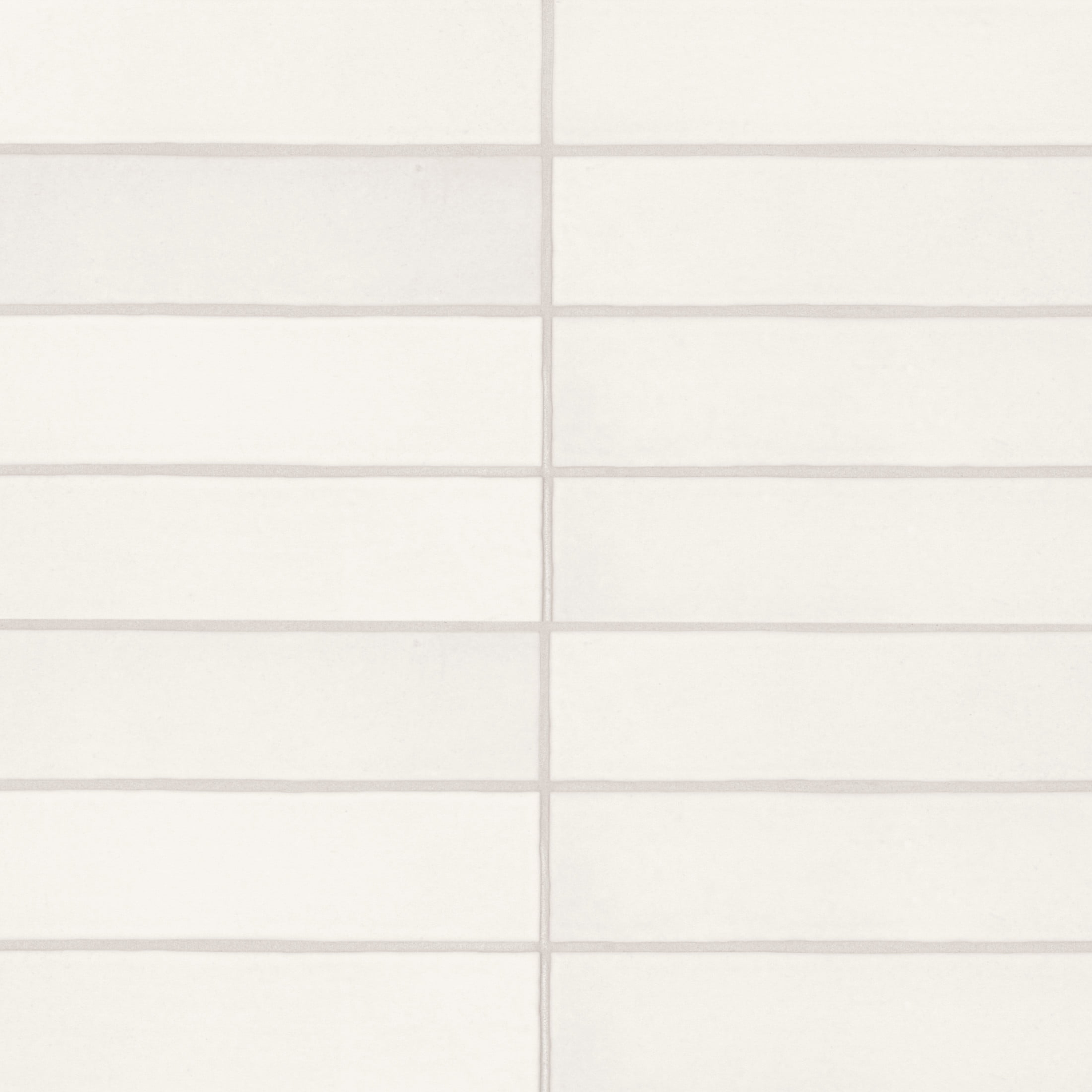 Bedrosians Makoto Rectangle Matte Ceramic Tile 3 x 10, Shoji White (5.38 sq. ft./Case)