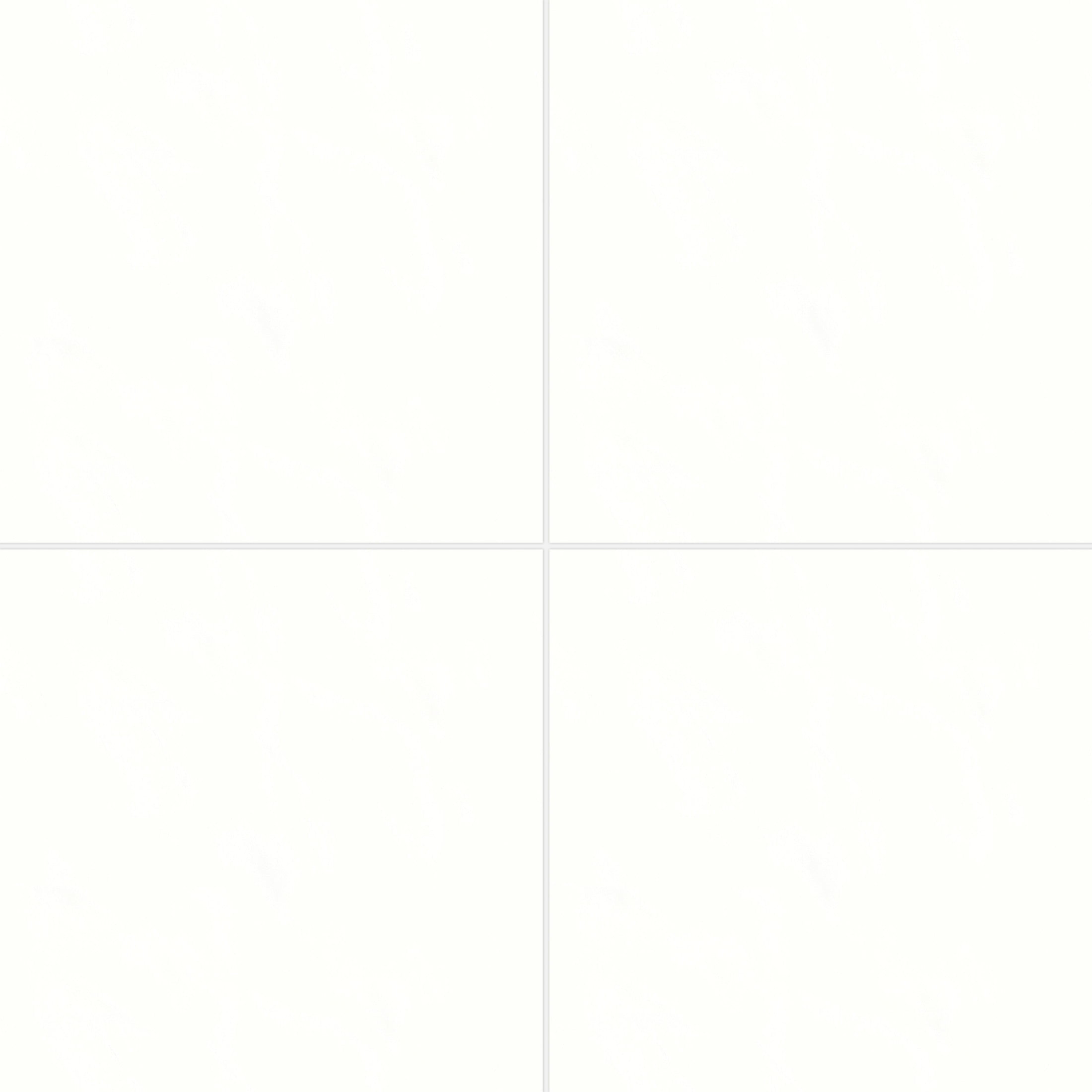 Shandar 24" x 24" Porcelain Marble Look Wall Floor Use Tile in Plain White