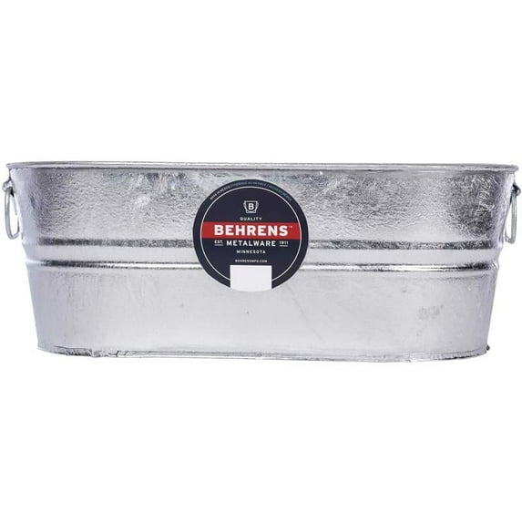 Behrens 0-OV 5.5 Gal. Oval Round Hot-Dipped Utility Tub Galvanized