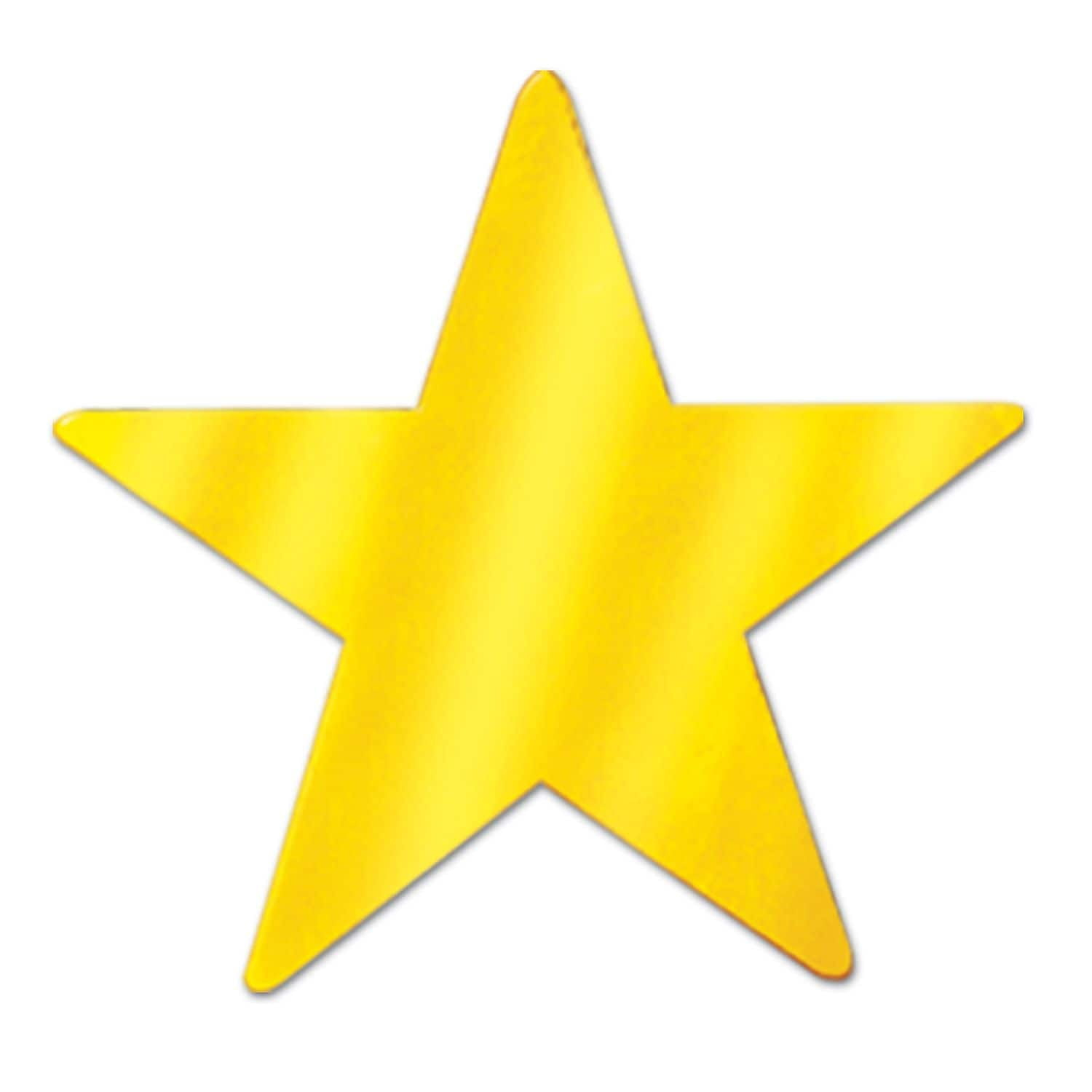 Beistle 3 3/4" Metallic Star Cutouts Gold 84/Pack (57027-GD)