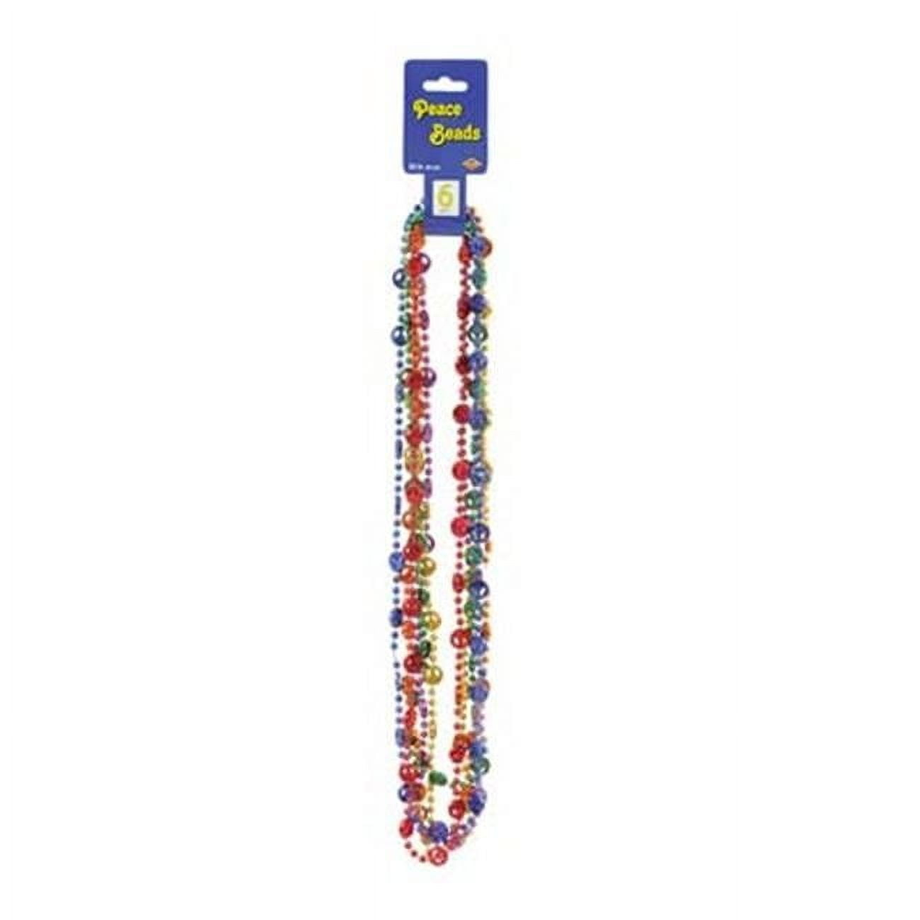 Beistle 33" Beads Necklace Peace Sign 57234