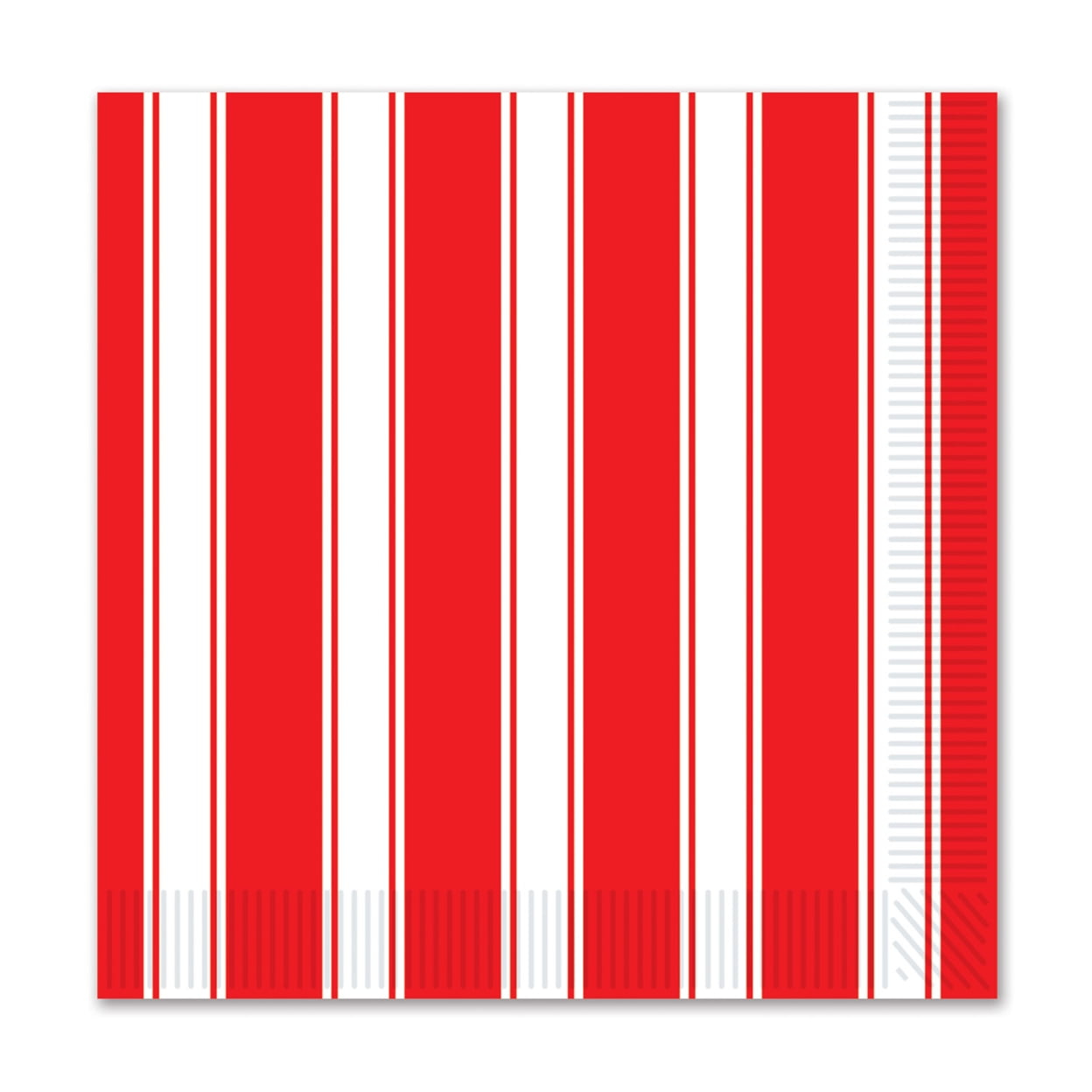 Beistle 58176 Red & White Stripes Beverage Napkins- Pack Of 12