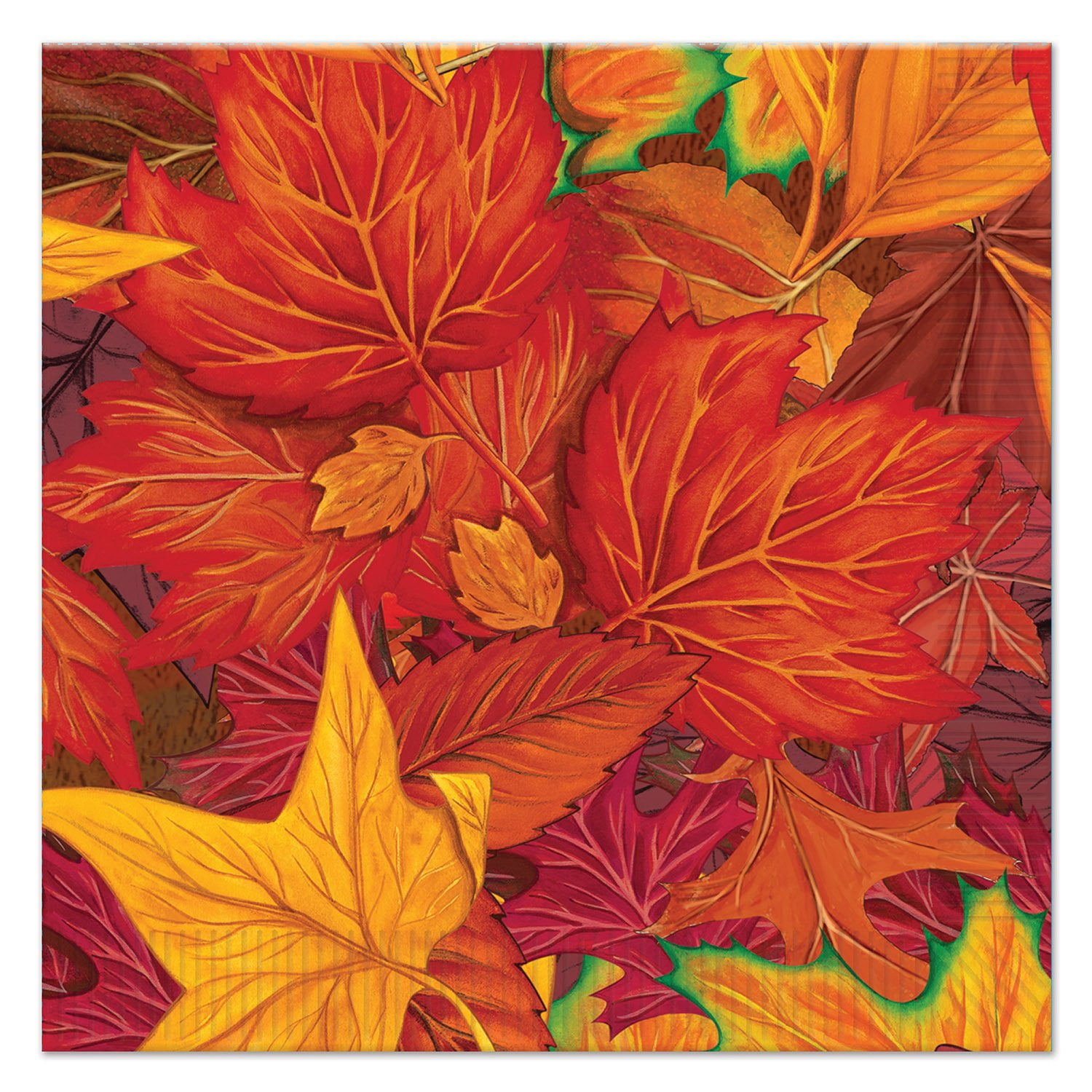 Beistle Fall Leaf Luncheon Napkins, (48/Pkg) Multicolored