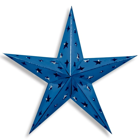 Beistle Blue Dimensional Large Foil Star Decoration-1 Pc, 24-Inch