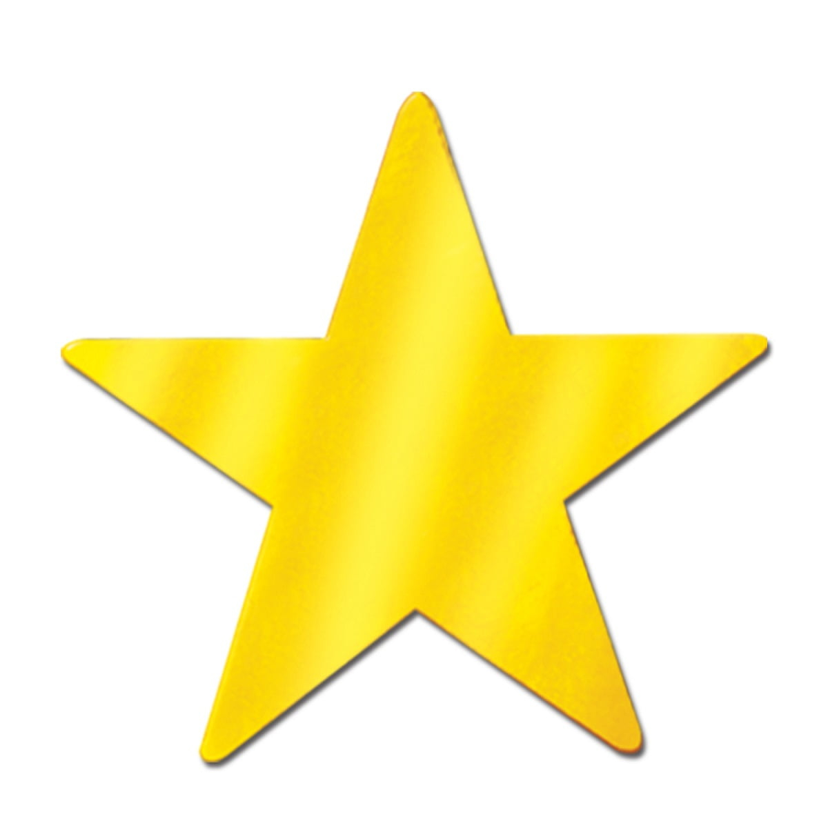 Beistle Club Pack of 36 Starry Night Themed Gold Metallic Foil Star Cutout Party Decorations 9"