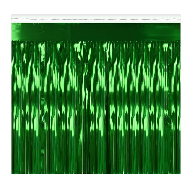 Beistle Green Metallic Plastic Fringe Drape Banner For Parade Floats Happy St Patrick‚Äôs Day Mardi Gras Decorations Tinsel Curtain Photo Booth Prop Backdrop Birthday Party Supplies