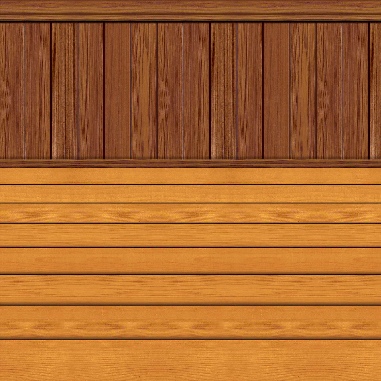 Beistle Insta-Theme Wood-Look Floor/Wainscoting Backdrop - 4 ft x 30 ft - Brown