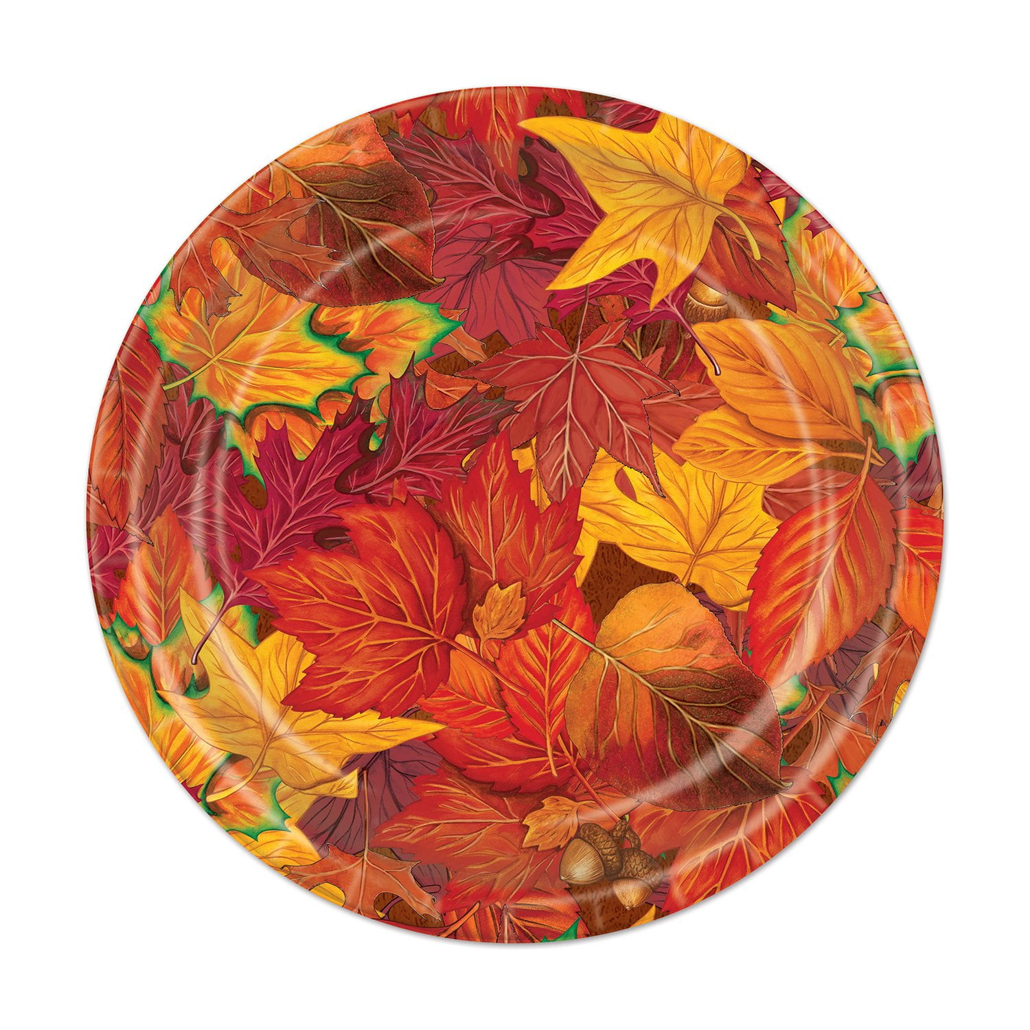 Beistle Fall Leaf Plates, 7", (32/Pkg) Multicolored