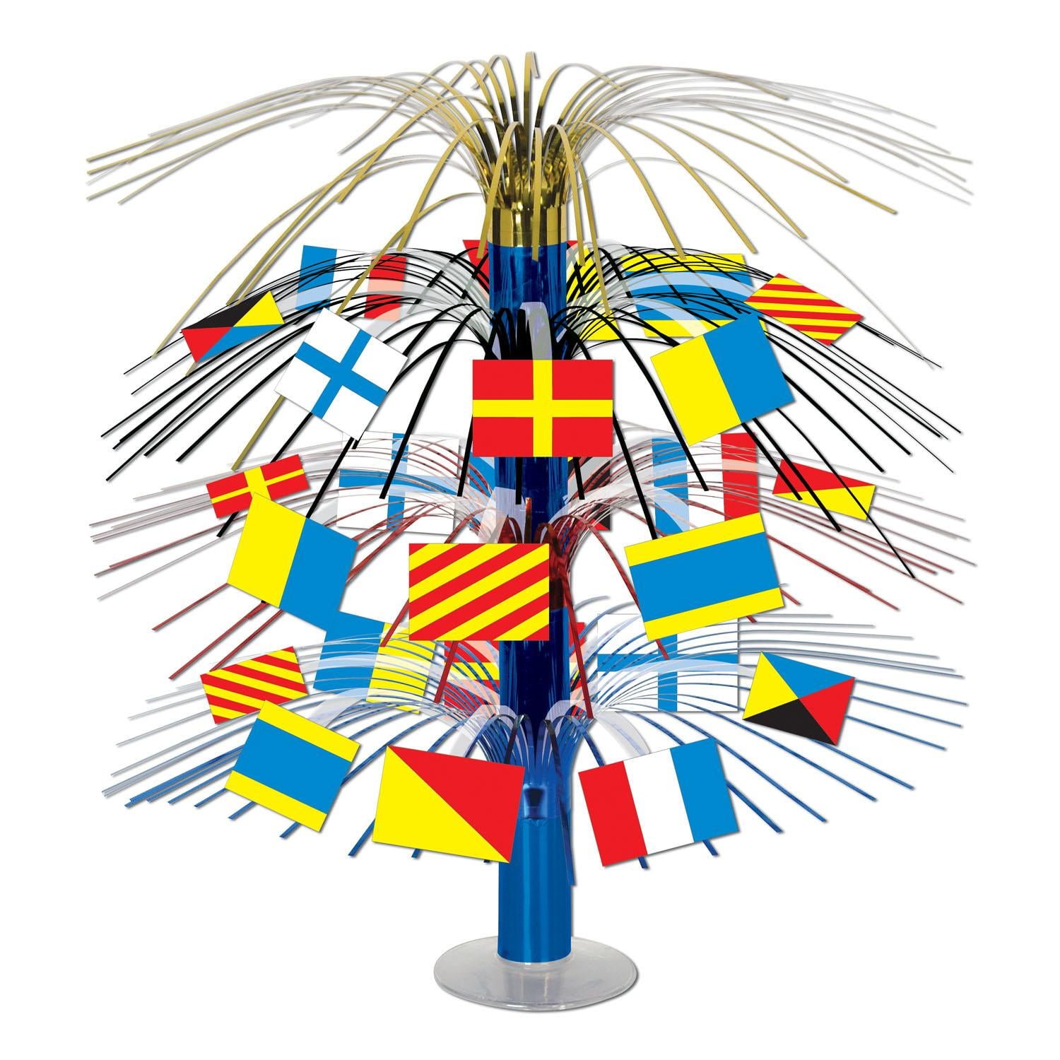 6 Pack Beistle Nautical Flag Cascade Party Centerpiece