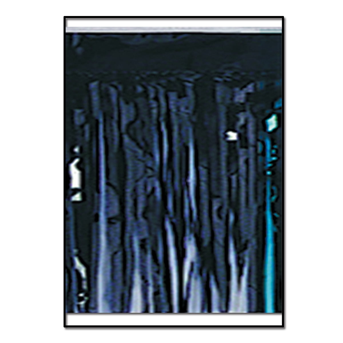 Beistle Pack of 6 Black Metallic 2-Ply Hanging Fringe Drape Streamer Party Decorations 10'