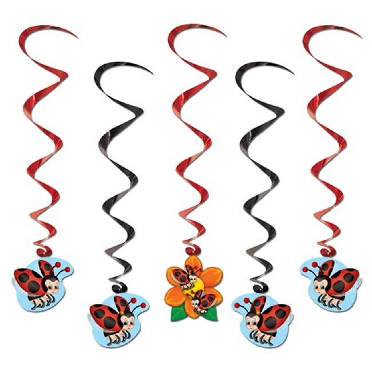 Beistle 57603 Party Hanging Decoration - Ladybug Whirls Pack of 6