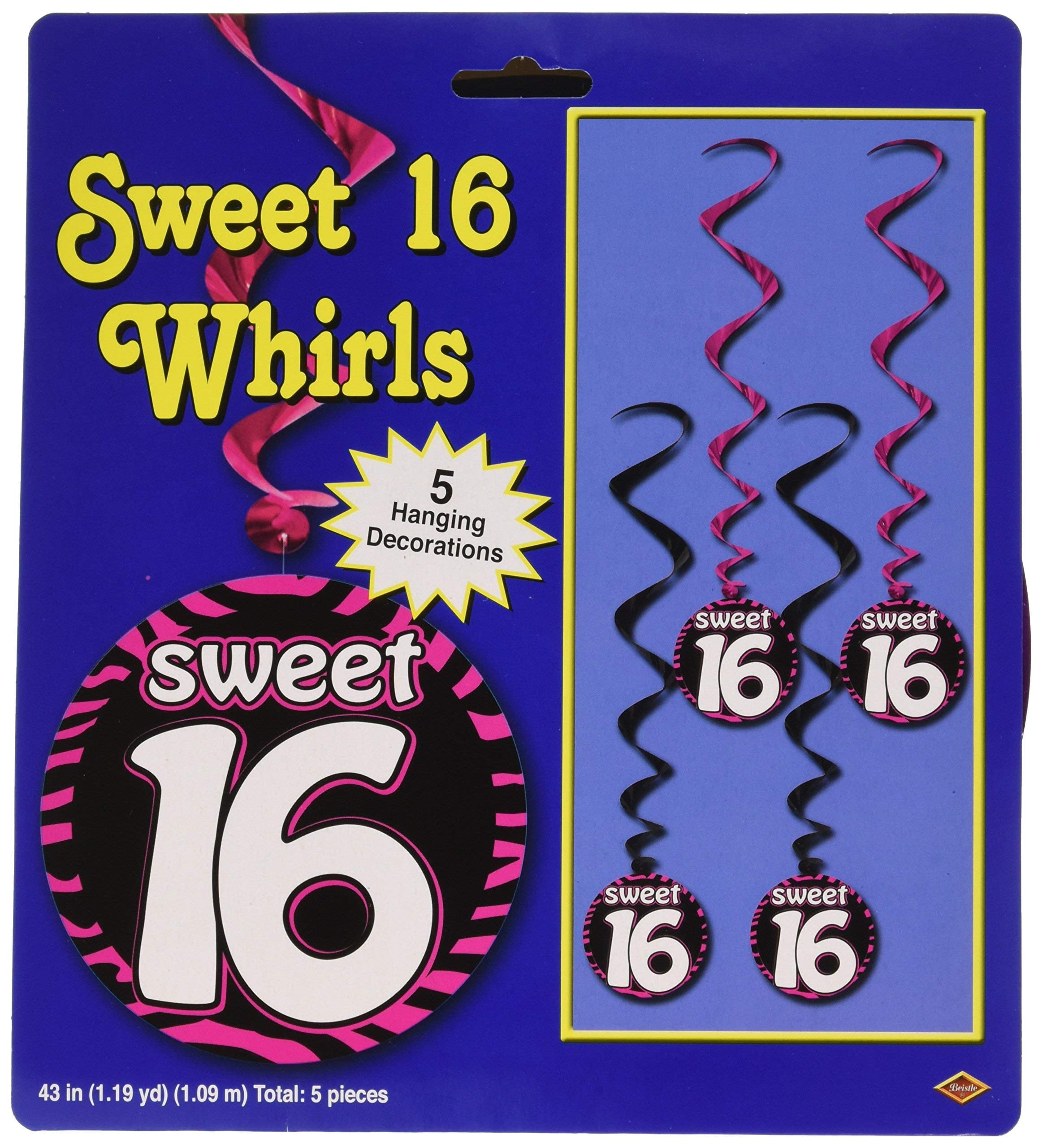 Beistle 3' 7" Sweet 16 Whirls 15/Pack 54282