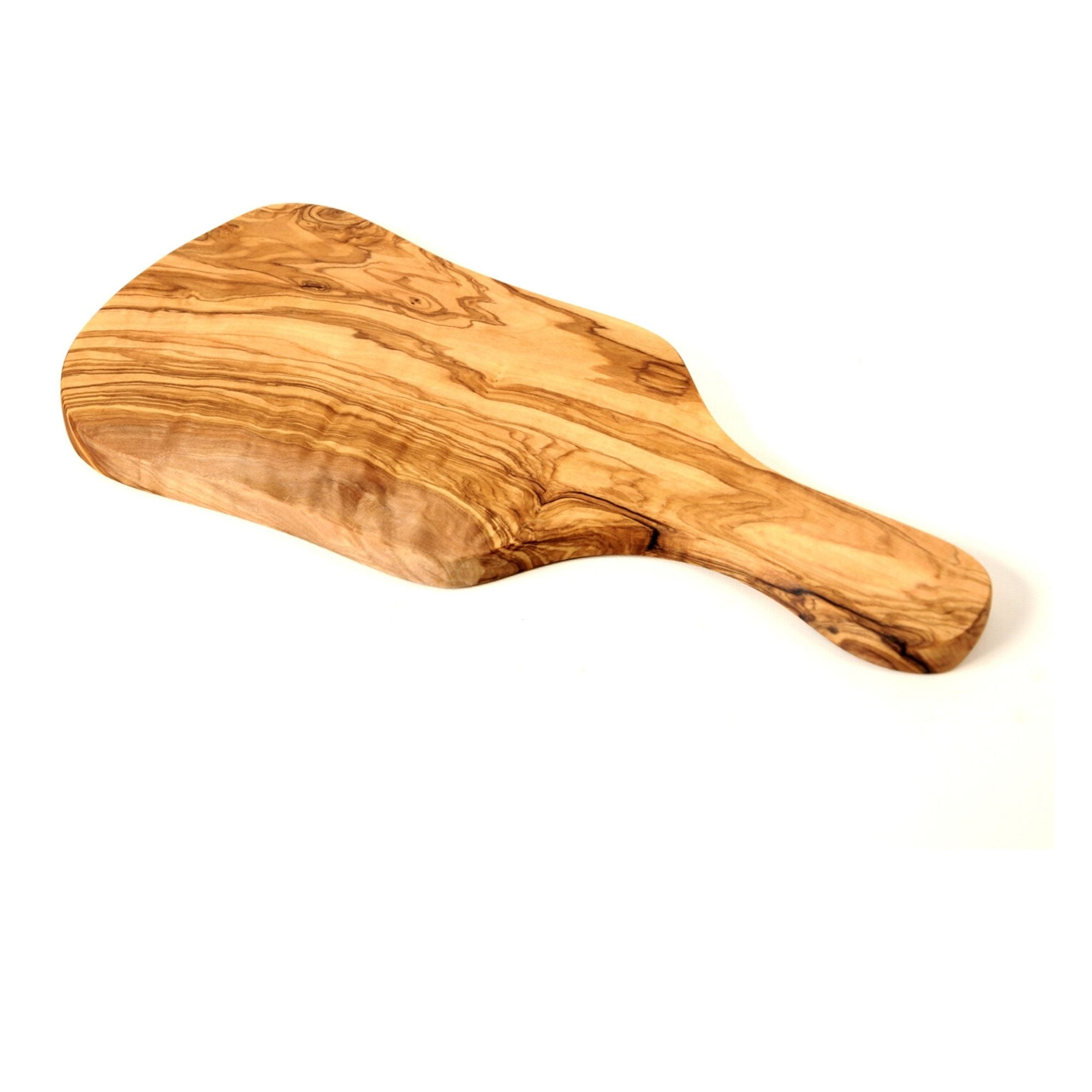 Organic Olive Wood Rectangular Cutting Board with Handle