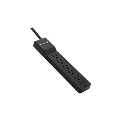 Belkin BE106000-04-BLK 6-Outlet Home/Office Surge Protector 4 ft Cord - Black