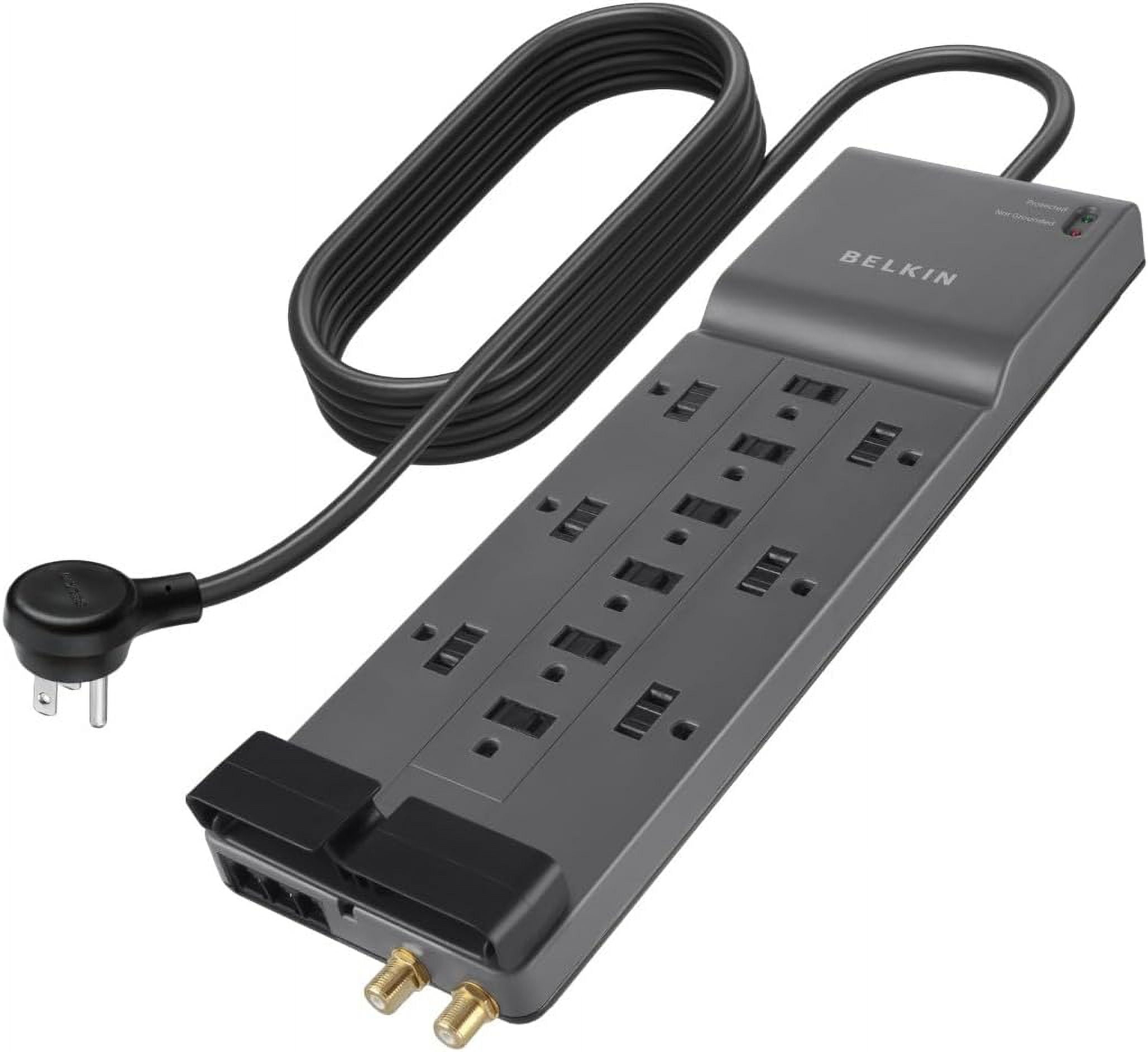 Belkin BE112230-08 Professional Series SurgeMaster 3,780 Joules 8 ft. Cord 12 AC Outlets Surge Protector - Dark Gray