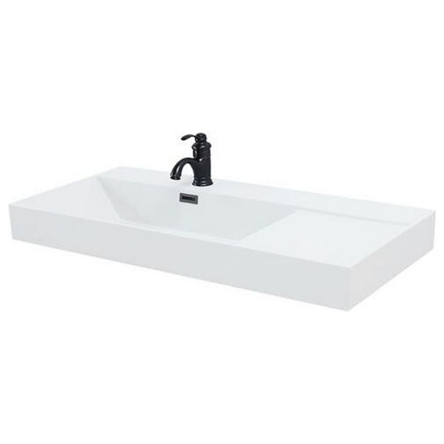 Bellaterra Home 808175-31-RG 31" Vanity Top w/ Quartz & Oval Sink - Dark Gray