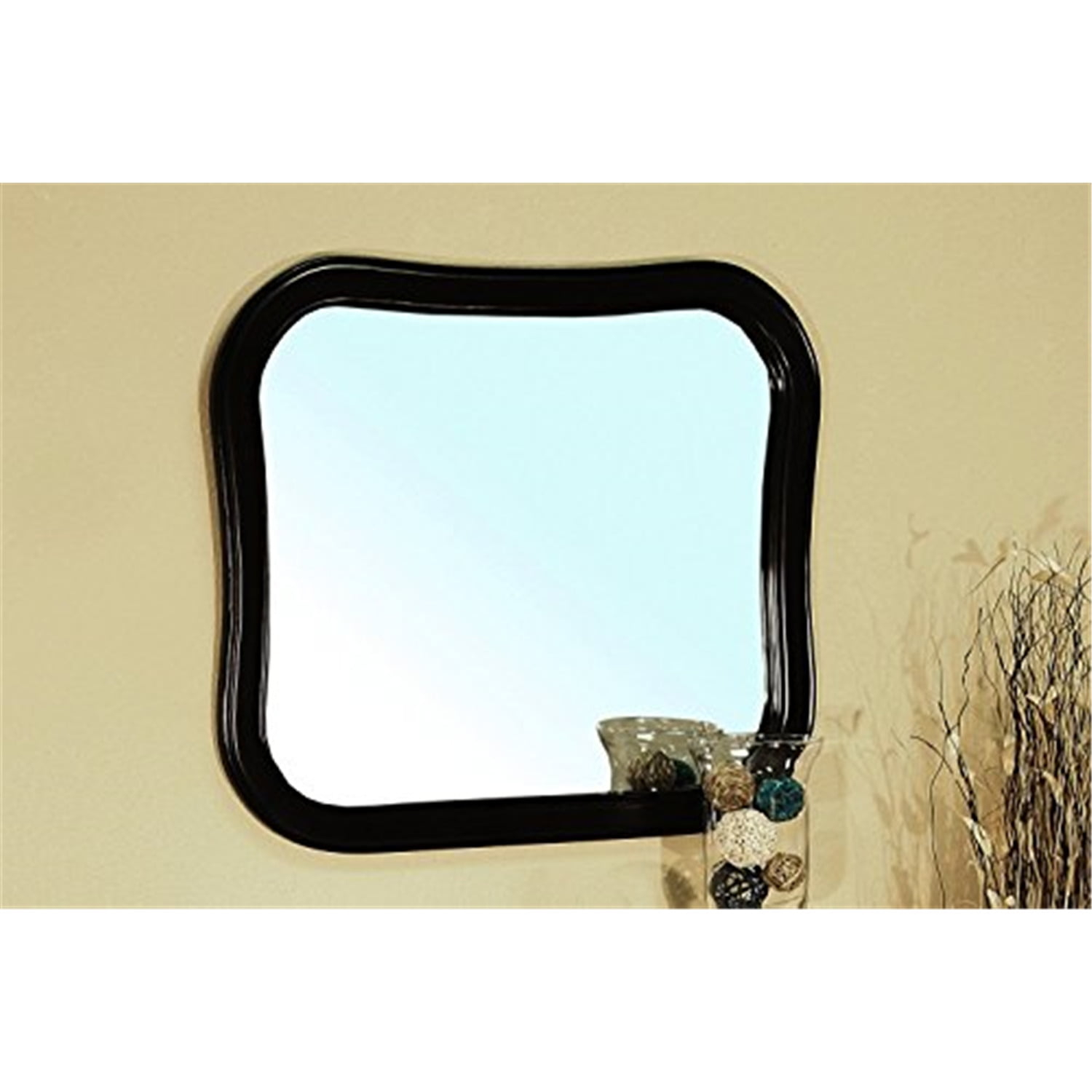 Bellaterra Home Solid wood frame mirror-black