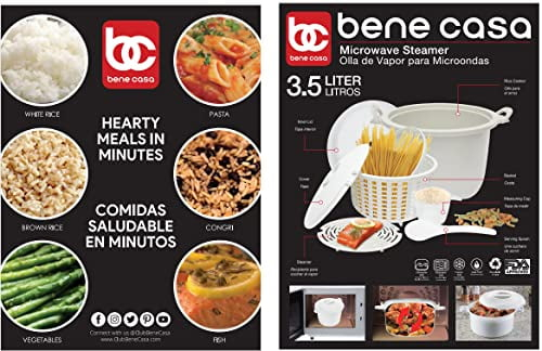 Bene Casa White Plastic Steamer 12 cups