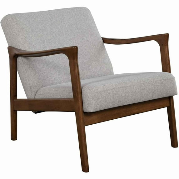 Trent Home Contemporary Slate Wood Lounge Chair in Brown and Gray