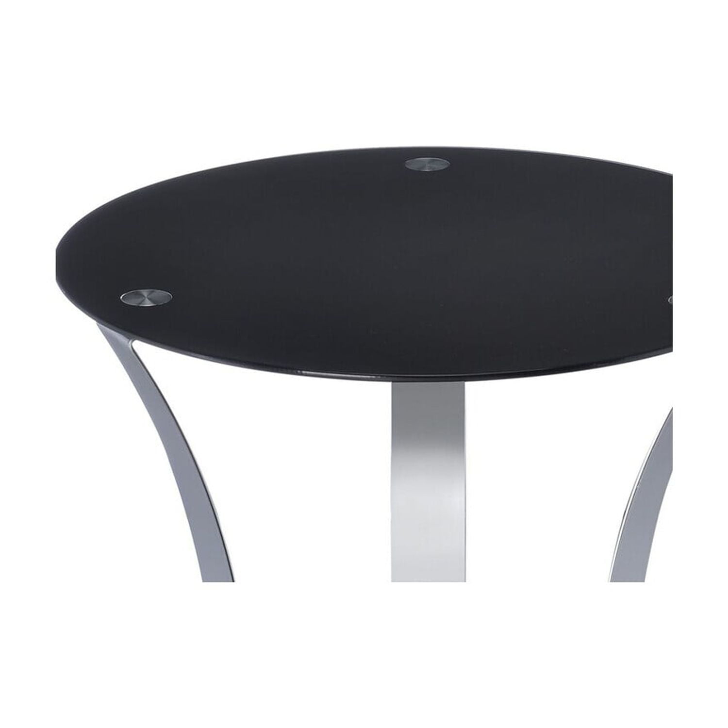 Glass Top Pedestal End Table
