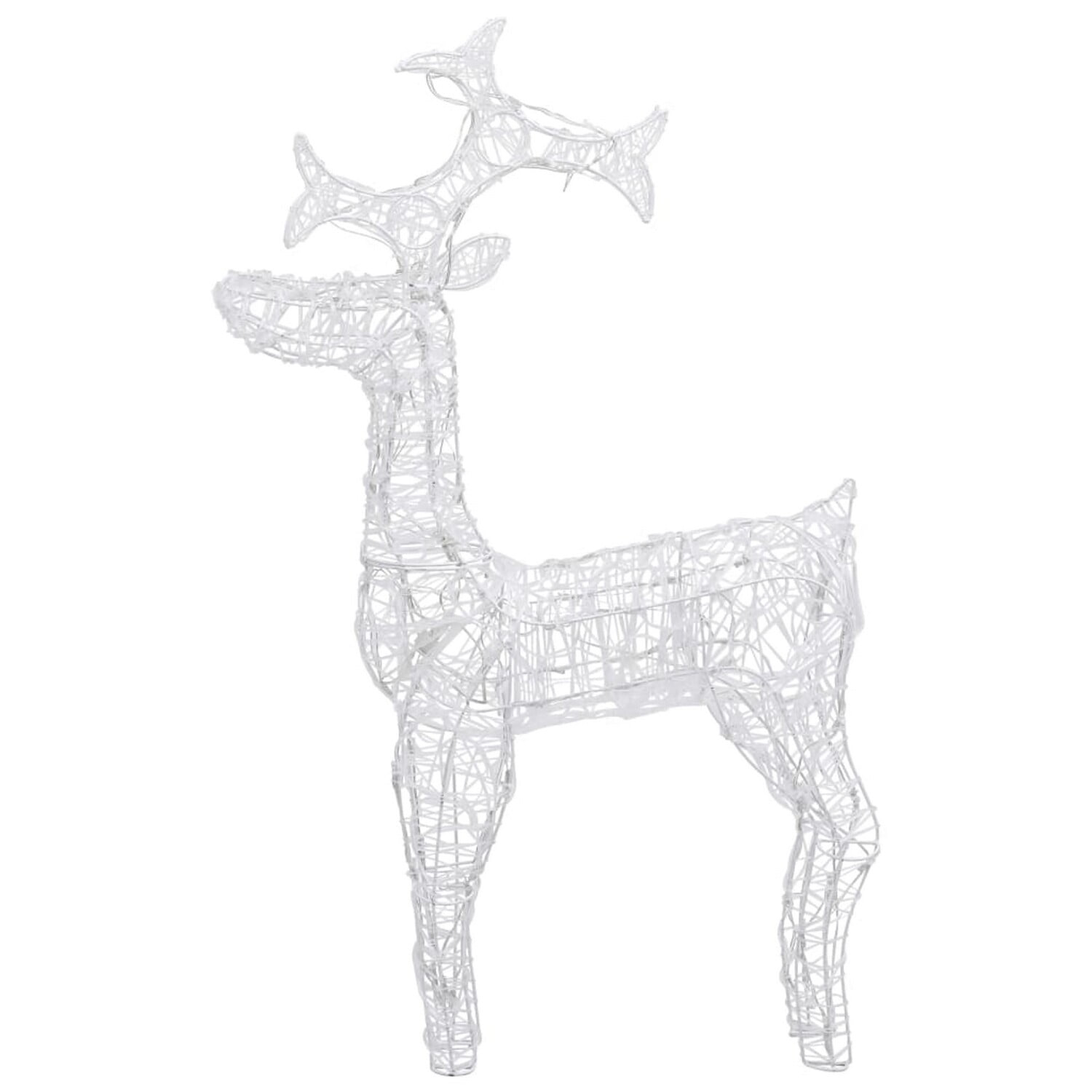 Benjara Outdoor Reindeer Christmas Decoration, 90 Cool White LEDs, Acrylic