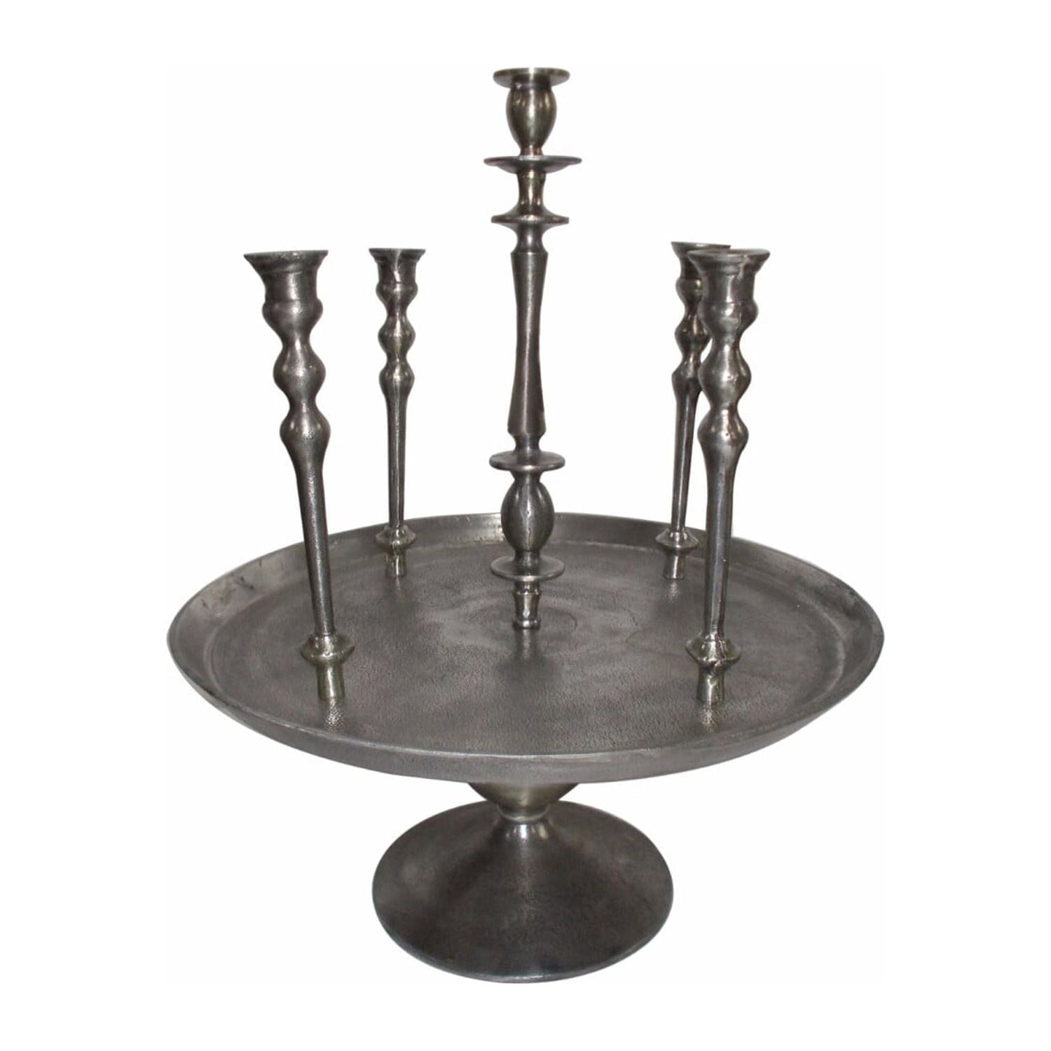 Benjara United Illuminator Aluminum Candle Holder