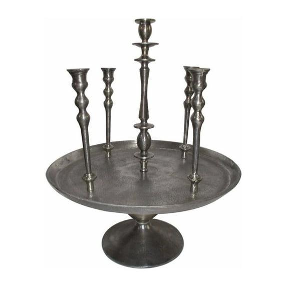 Benjara United Illuminator Aluminum Candle Holder