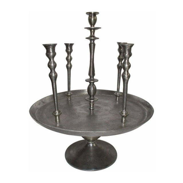 Benjara United Illuminator Aluminum Candle Holder