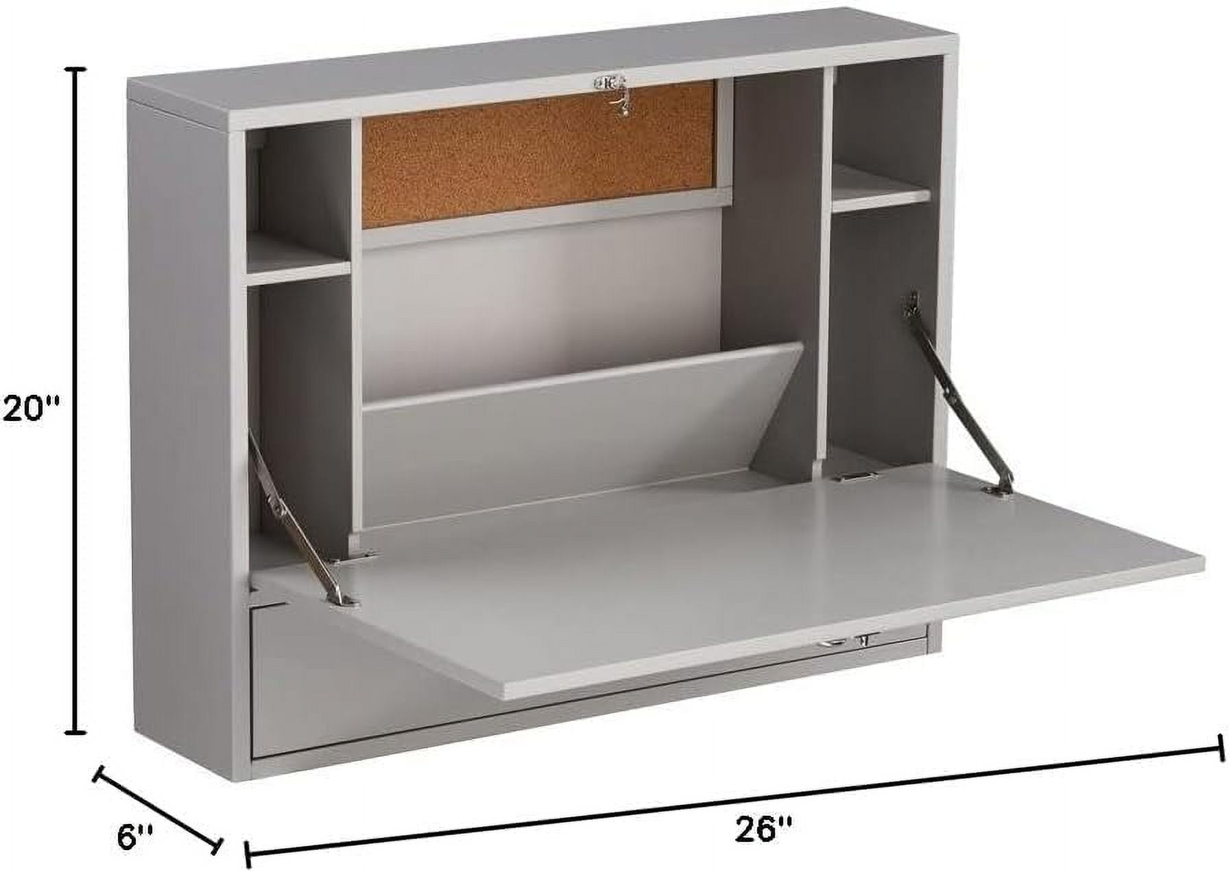 Benwick Wall Mount Laptop Desk, Gray