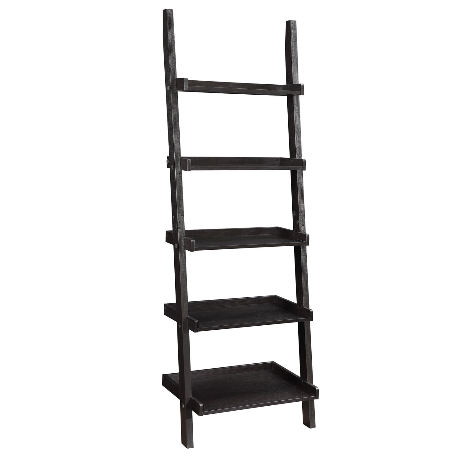 HomeStock French Fabulous 5-Shelf Ladder Bookcase Cappuccino
