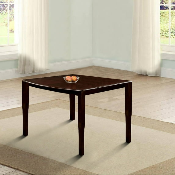 Benzara Woodside II Transitional Style Counter Height Table, Espresso Finish