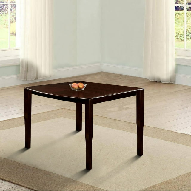 Benzara Woodside II Transitional Style Counter Height Table, Espresso Finish