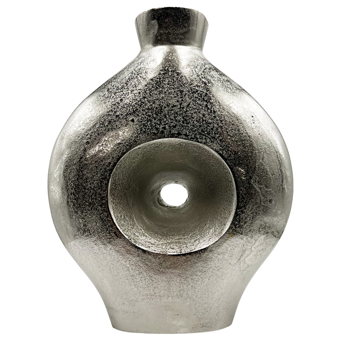 Bergamo Art 18 Inch Tall Decorative Handmade Aluminum Bottle Flower Vase