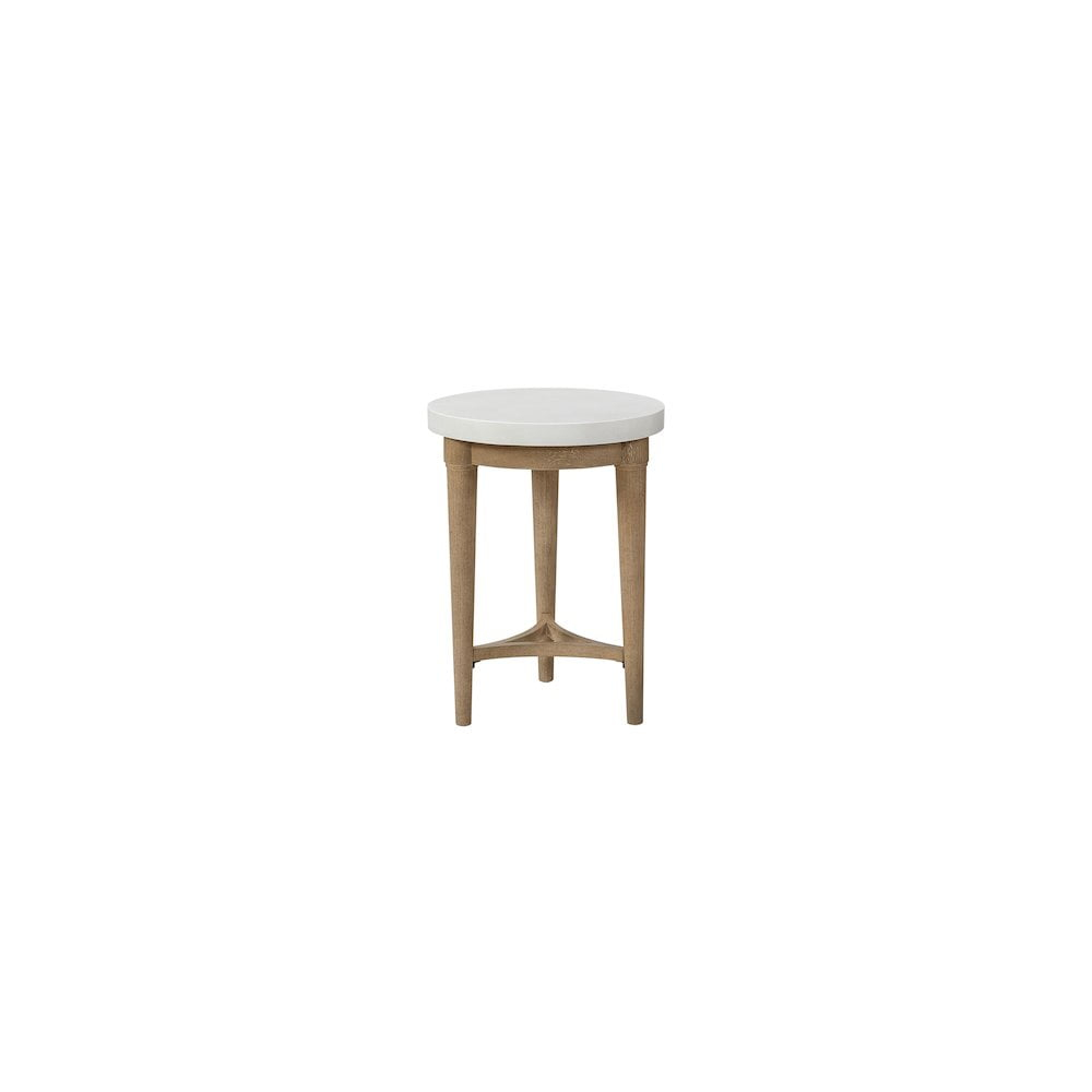 Bernards Wilmington Chairside Table W/ Cement Top