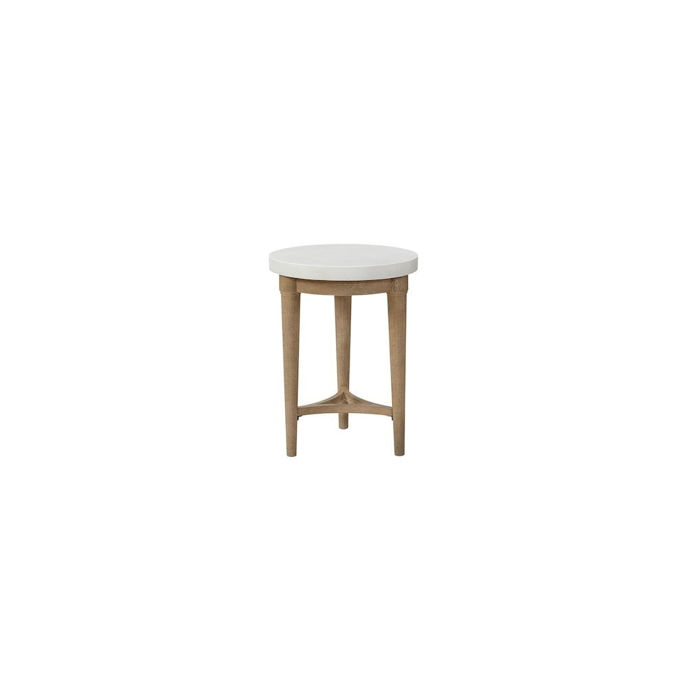 Bernards Wilmington Chairside Table W/ Cement Top