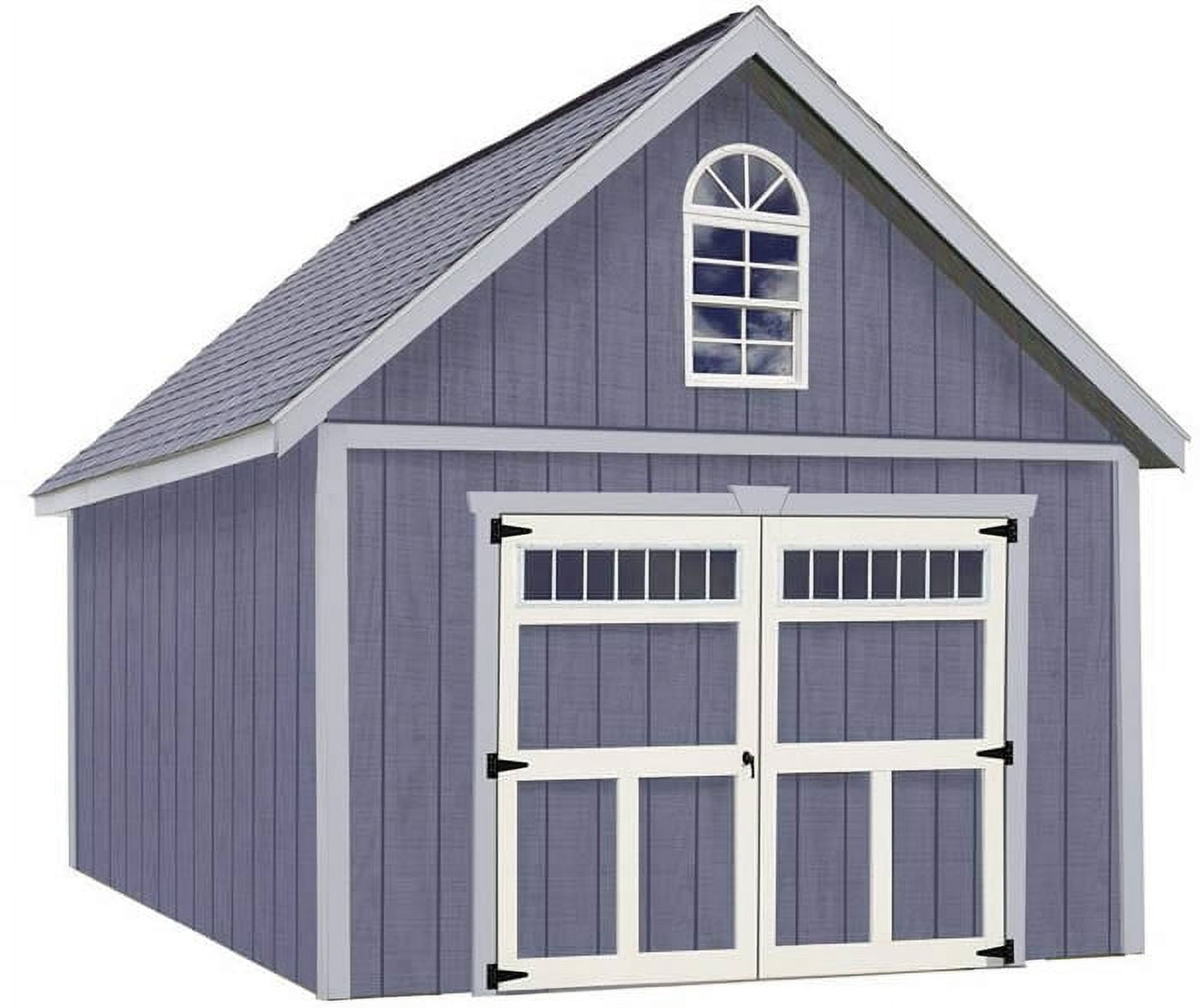 Best Barns Geneva Wooden Storage Shed with Swing Open Doors & Transom Windows 8' x 20' x 12'