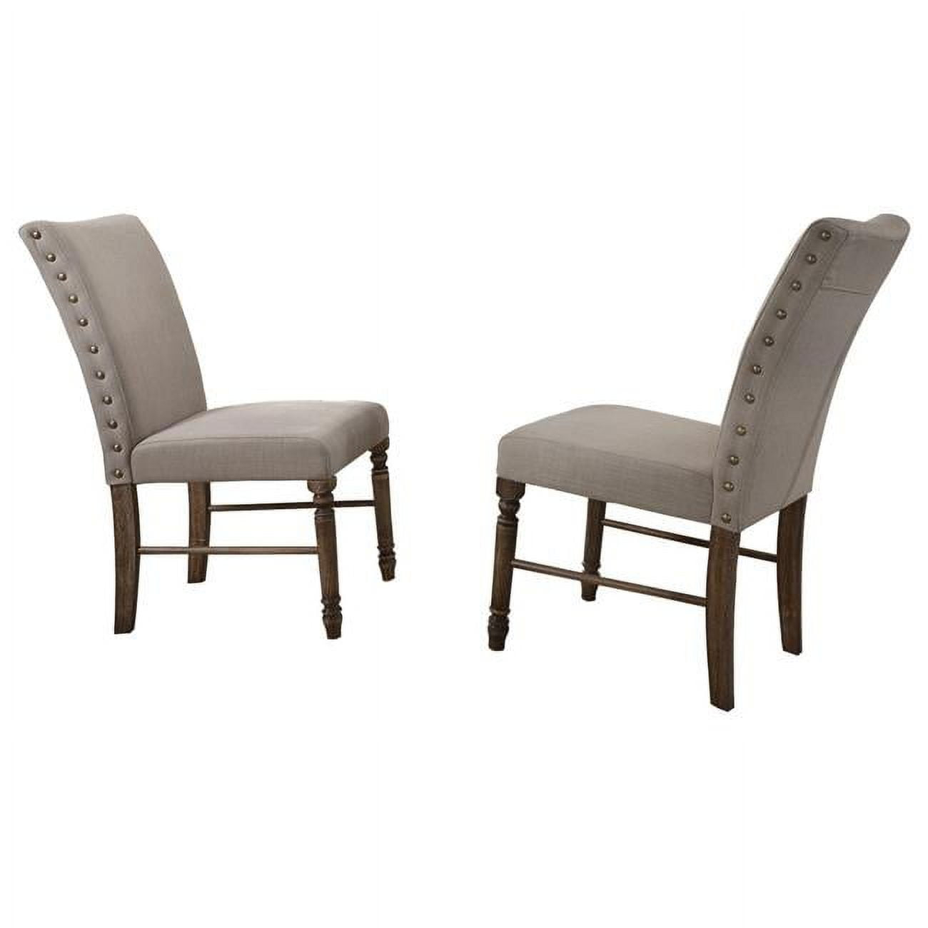 Best Master Ellen Dining Side Chair in Antique Natural Oak (Set of 2)