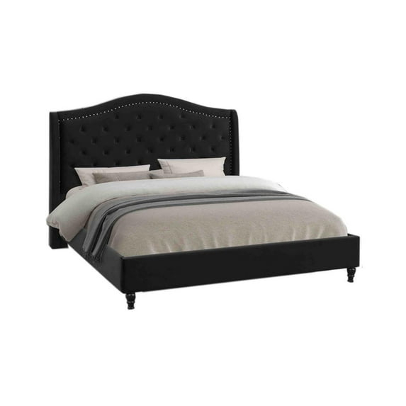 Best Master Furniture Franklin Tufted Wingback Platform Bed