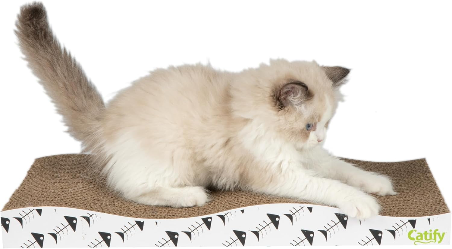 Best Pet Supplies Corrugated Reversible Cardboard Cat Scratcher, Lounger, and Fun Interactive Scratching Boards, Claw Safe, Durable, Natural Recycled Materials, Supports Active Play