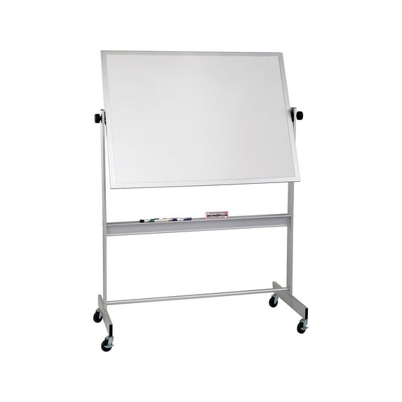Best-Rite Deluxe Porcelain Dry-Erase Whiteboard Anodized Aluminum Frame 5' x 4' (668AF-DD)