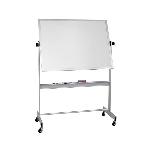 Best-Rite Deluxe Porcelain Dry-Erase Whiteboard Anodized Aluminum Frame 5' x 4' (668AF-DD)