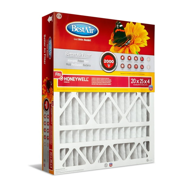BestAir HW2025-11R Honeywell 20x25x4 Series 2000 MERV 11 Furnace Filter
