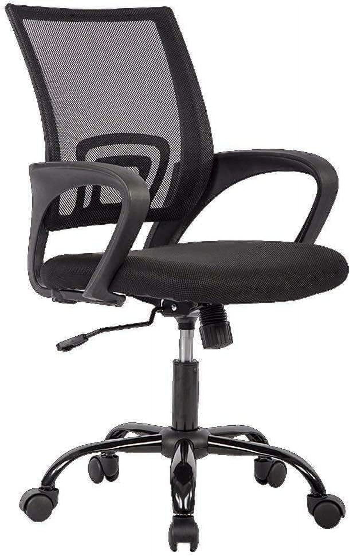 BestOffice Ergonomic Office Chair, Lumbar Support, Adjustable Height with Armrests for Adults(Black)