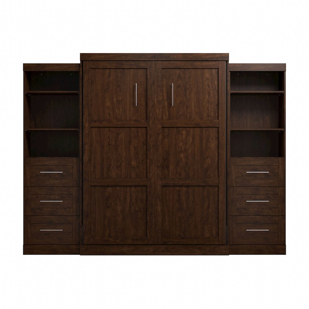 Bestar Pur 86W Closet Organizer with Drawers in White - Engineered Wood