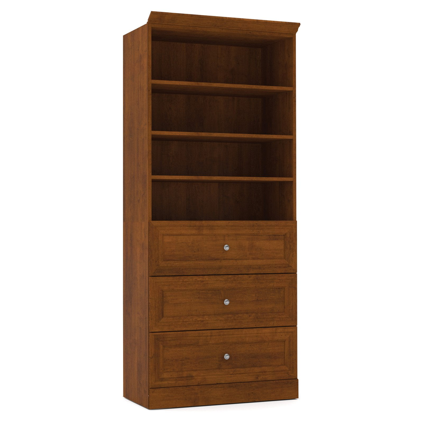 Bestar Versatile 36"W Engineered Wood Closet Organizer with Drawers in White